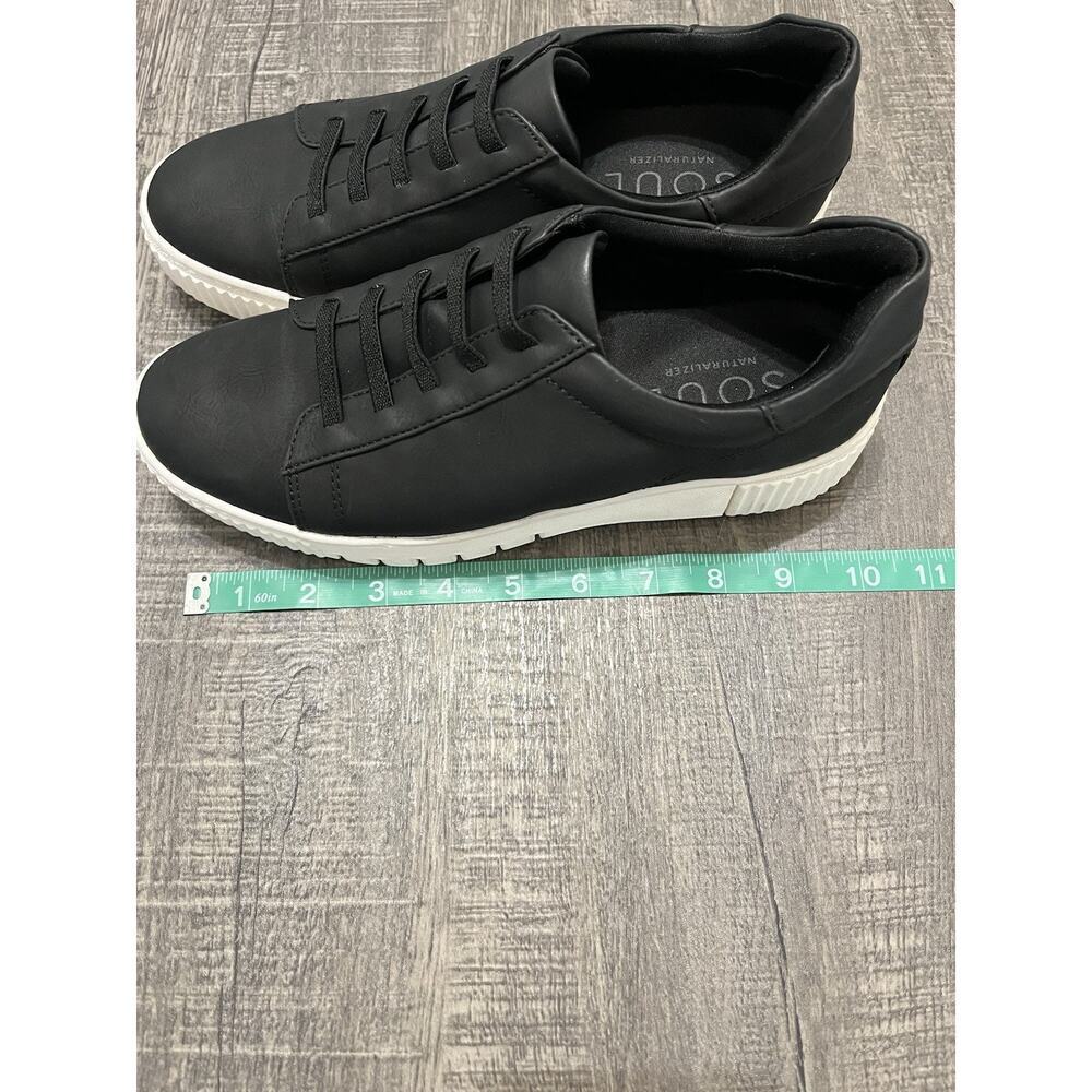 Soul Naturalizer Faux Leather Tia Step In Sneakers Women Laced Slip On Black, 8 - Picture 8 of 8